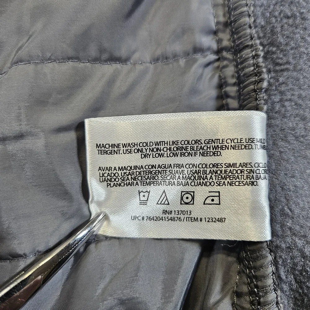Orvis Mixed Media Zip‎ Up Jacket Mens Large Gray Coat Pockets Stretch Grey